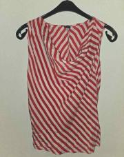 Blouse lignée rouge 44