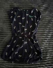 Robe quapi 98/104 Marine zèbre 