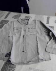 chemise jean gris 8ans tape à l oeil