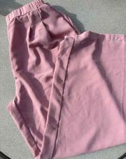 Pantalon évasé vieux rose 