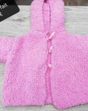 Gilet tricote rose 3 mois