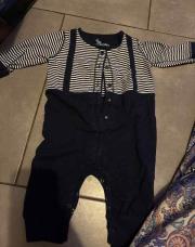 Pyjama 6 mois newborn ligne bleu