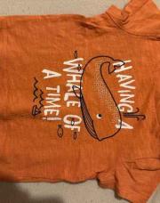T-shirt orange baleine