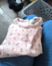 Haut rose 12 mois fleur 