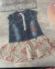 Robe bi matière 3ans confeti