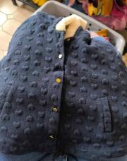 Poncho bleu 12/18 mois 
