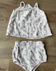 Ensemble short fleuri H&M 4-6M