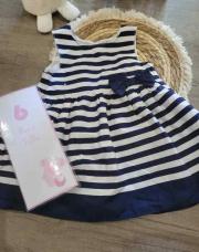 ROBE A LIGNE BLEU 6 MOIS