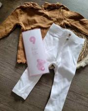 LEGGING BLANC AVEC BOUTONS 9 MOIS