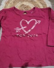 HAUT ROSE FUSHIA COEUR 12 MOIS