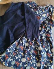 ENSEMBLE ROBE ET GILET BLEU TAO 2 ANS 