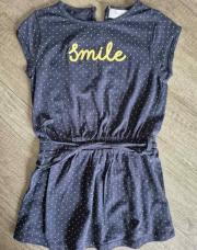 ROBE BLEU A POIS SMILE 3 ANS