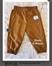 Pantalon garçon Shein 6-9mois