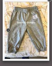 Pantalon garçon Shein gris 6-9mois