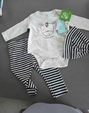 Ensemble 3 pieces zèbre neuf 