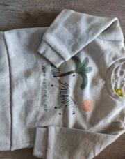 Pull gris zèbre 9 mois