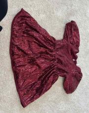 Robe H&M 92cm rouge paillette 