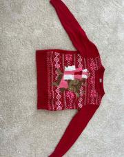 Pull rouge avec cerf 98-104cm