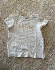 T-shirt KIABI blanc et or 18mois