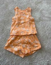 Ensemble short t-shirt 80cm primark orange 