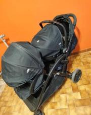 Poussette double + maxi cosi 