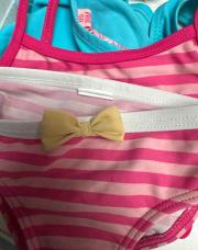 Ensemble bikini 18M rayée rose 