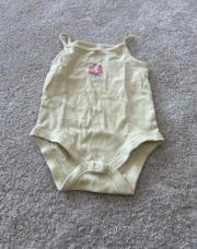 Body bretelle jaune 86cm