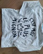 T-shirt manches longues blanc mignon 