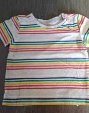 T-shirt ligné multicolore 