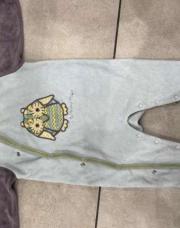Grenouillère hibou bleu