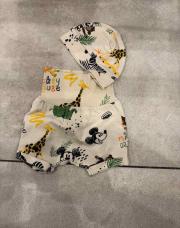 Short et bonnet 1 mois jungle 