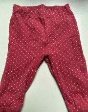Training 6/9M rouge petit pois blanc 