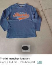 T-shirt manches longues TAO 4 ans