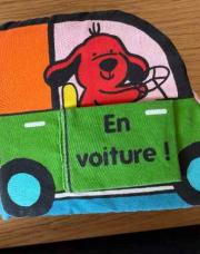 Livre tissu en voiture 