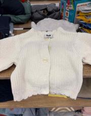 Gilet TAO blanc fille 18 mois