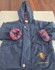 Manteau bleu marine carreaux