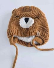 Bonnet marron ourson