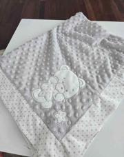 Couverture grise ourson