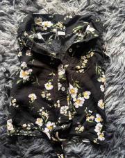Chemisier fleurs noir 