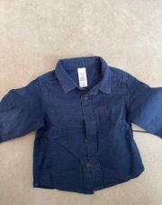 Chemise bleu marine 6 mois