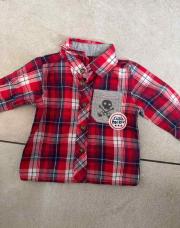 Chemise carreaux rouge 3 mois