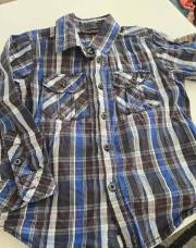 Chemise carreaux bleu, noir