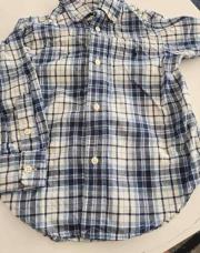 Chemise carreaux bleu, blanc Ralph Lauren 