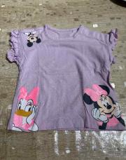 t-shirt mauve Minnie/mickey 3 mois 