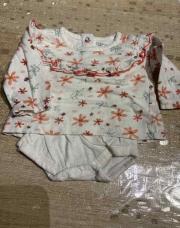 Pull avec body motif fleur 1 mois 