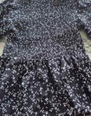 Blouse a fleur noir 14a