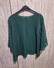 Blouse verte manche transparente T3xl 