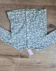 Veste fleurs tao 36M blanc/vert