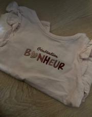 Teeshirt manche longue 3M rose « génération bonheur »