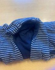 Gilet bleu rayé ourson 6 mois